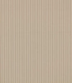 Brookhaven Gull striped fabric featuring narrow taupe, stone and cream vertical stripes with subtle dotted detailing and a natural woven-look texture.