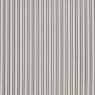 Brookhaven Nautica fabric featuring classic navy blue, slate blue and cream vertical stripes with decorative dotted lines and fine woven-look texture.