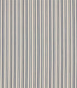 Brookhaven Nautica fabric featuring classic navy blue, slate blue and cream vertical stripes with decorative dotted lines and fine woven-look texture.