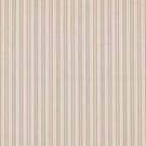 Brookhaven Shell fabric featuring delicate vertical stripes in blush pink, muted blue, terracotta and cream with fine dotted detailing on a light background.