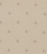Bumblebee Linen embroidered fabric featuring subtle beige bee motifs scattered across a natural linen-look background with a fine woven texture.