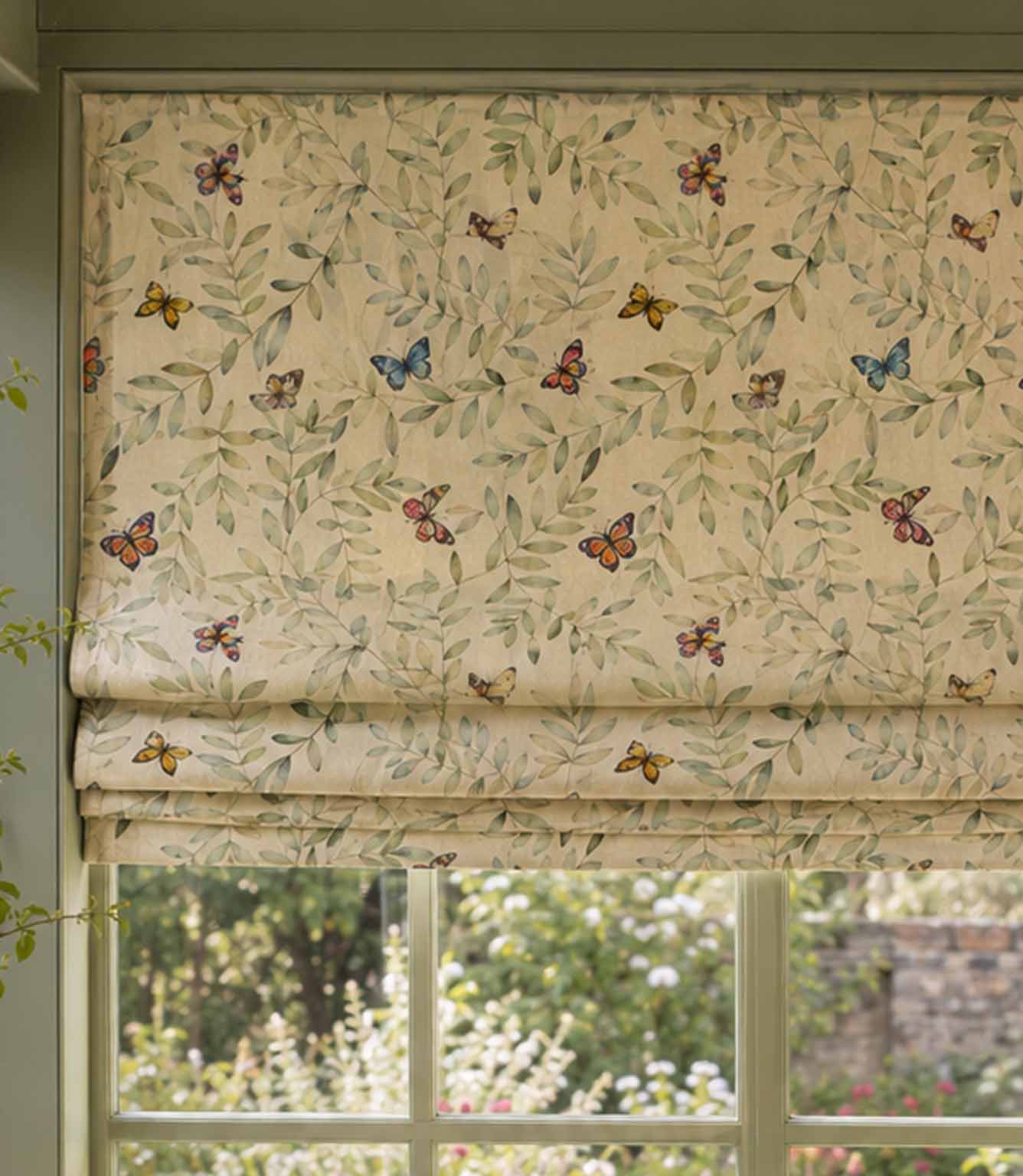 Butterfly Grove Fabric / Eucalyptus
