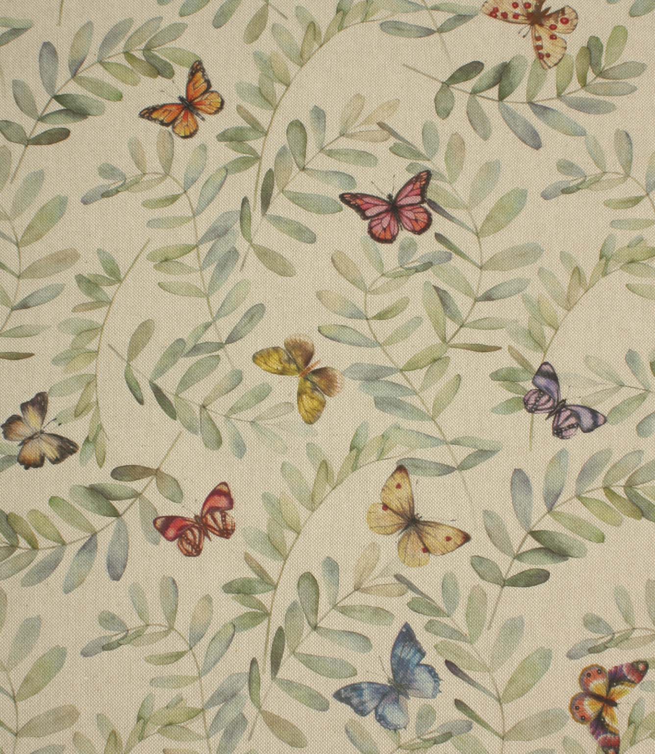 Butterfly Grove Fabric / Eucalyptus