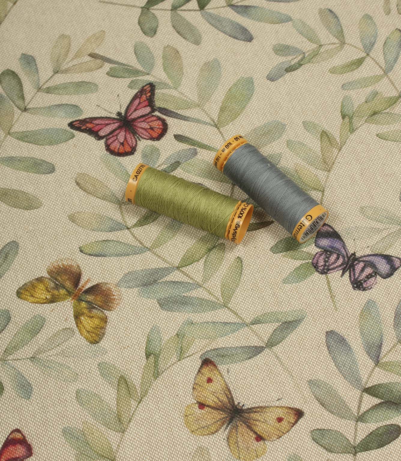 Butterfly Grove Fabric / Eucalyptus