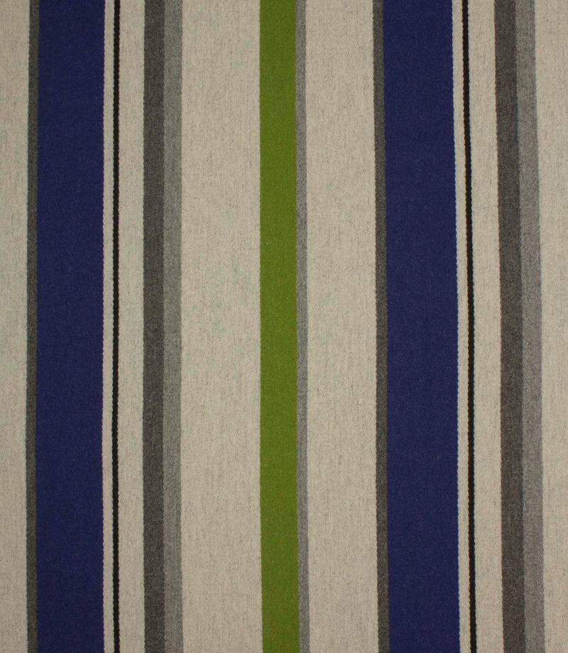 Castello Wool Fabric / Green / Blue | Just Fabrics 
