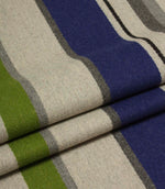 Castello Wool Fabric / Green / Blue | Just Fabrics 