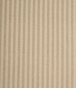 Cavendish Stripe Pebble upholstery fire retardant fabric featuring fine pebble beige stripes on a soft cream woven background with a subtle velvet-look finish.