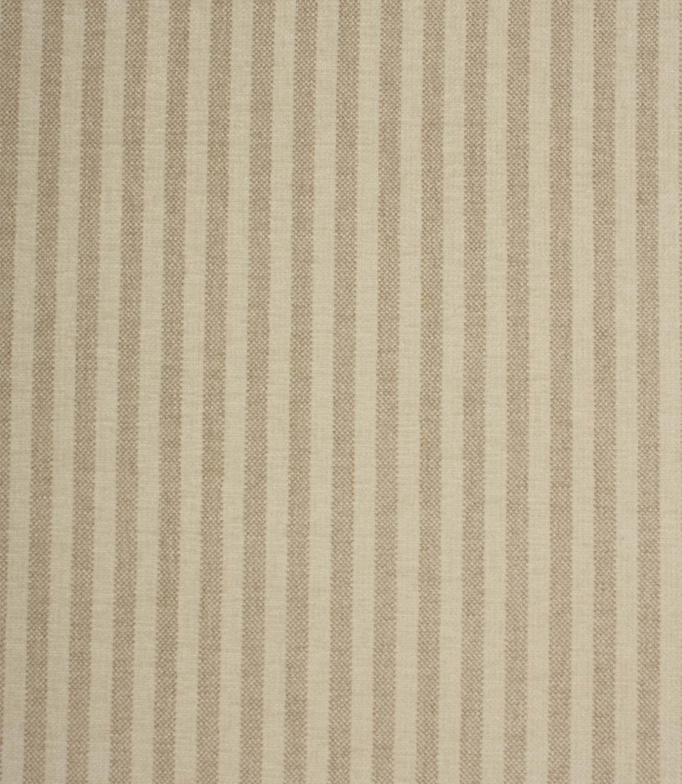 Cavendish Stripe Pebble upholstery fire retardant fabric featuring fine pebble beige stripes on a soft cream woven background with a subtle velvet-look finish.