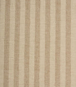 Close-up of Cavendish Stripe Pebble striped upholstery fabric showcasing textured pebble beige woven stripes and a soft velour-inspired surface.