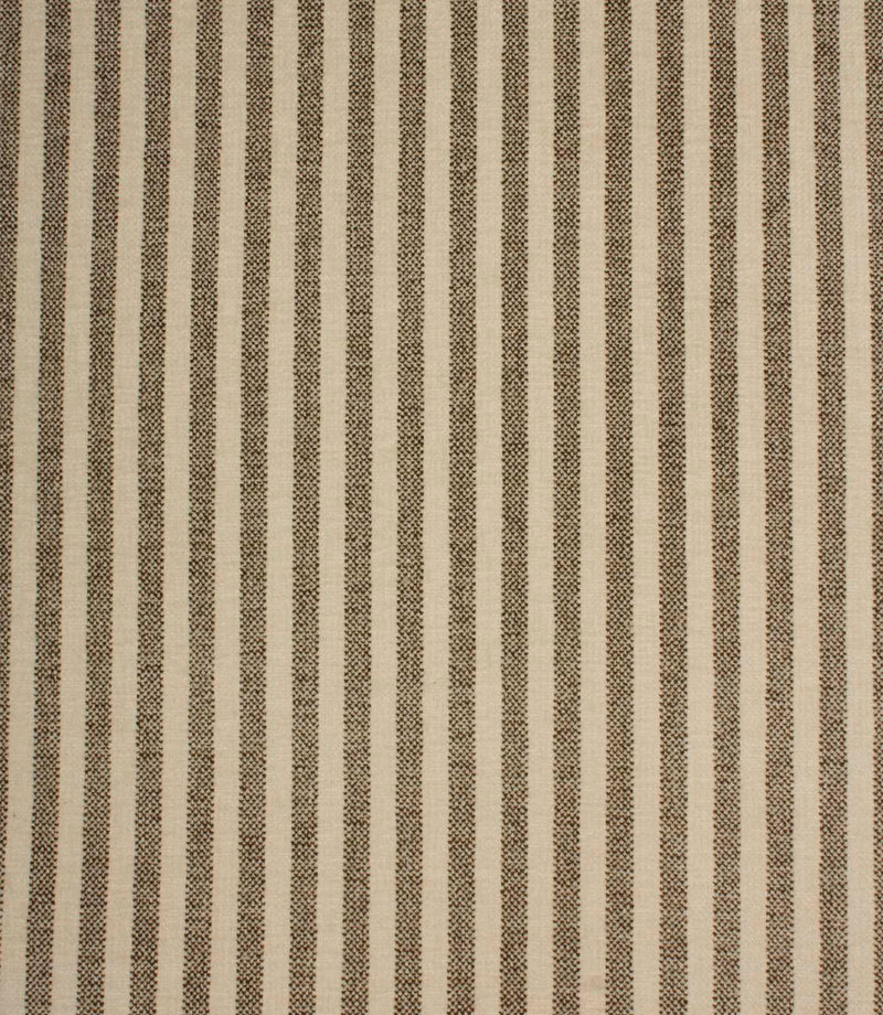 Cavendish Stripe Slate upholstery fire retardant fabric featuring narrow slate grey woven stripes on a soft cream background with a textured velvet-look finish.