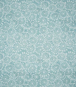 Chamberry Duck Egg floral fabric displaying a repeating all-over pattern of small white daisy-inspired flowers on a muted duck egg background, showing the closely arranged contemporary floral design.