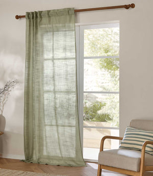 Cirrus Voile Eucalyptus Tab Top Curtain Panel