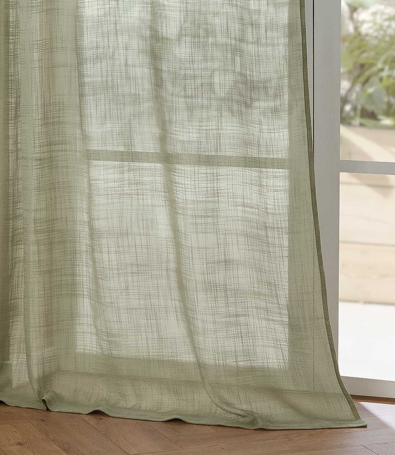 Cirrus Voile Eucalyptus Tab Top Sheer Curtain Panel
