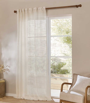 Cirrus Voile Pearl Tab Top Curtain Panel