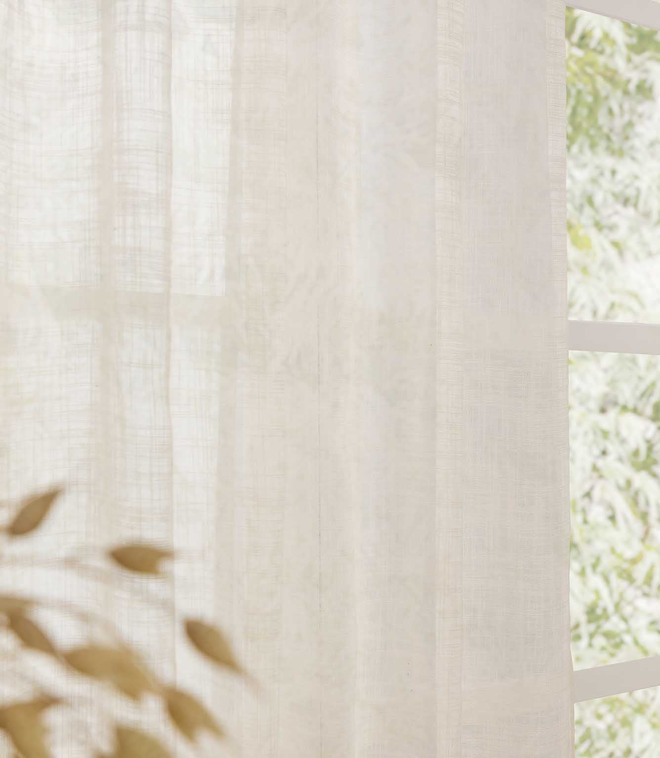 Cirrus Voile Pearl Tab Top Sheer Curtain Panel