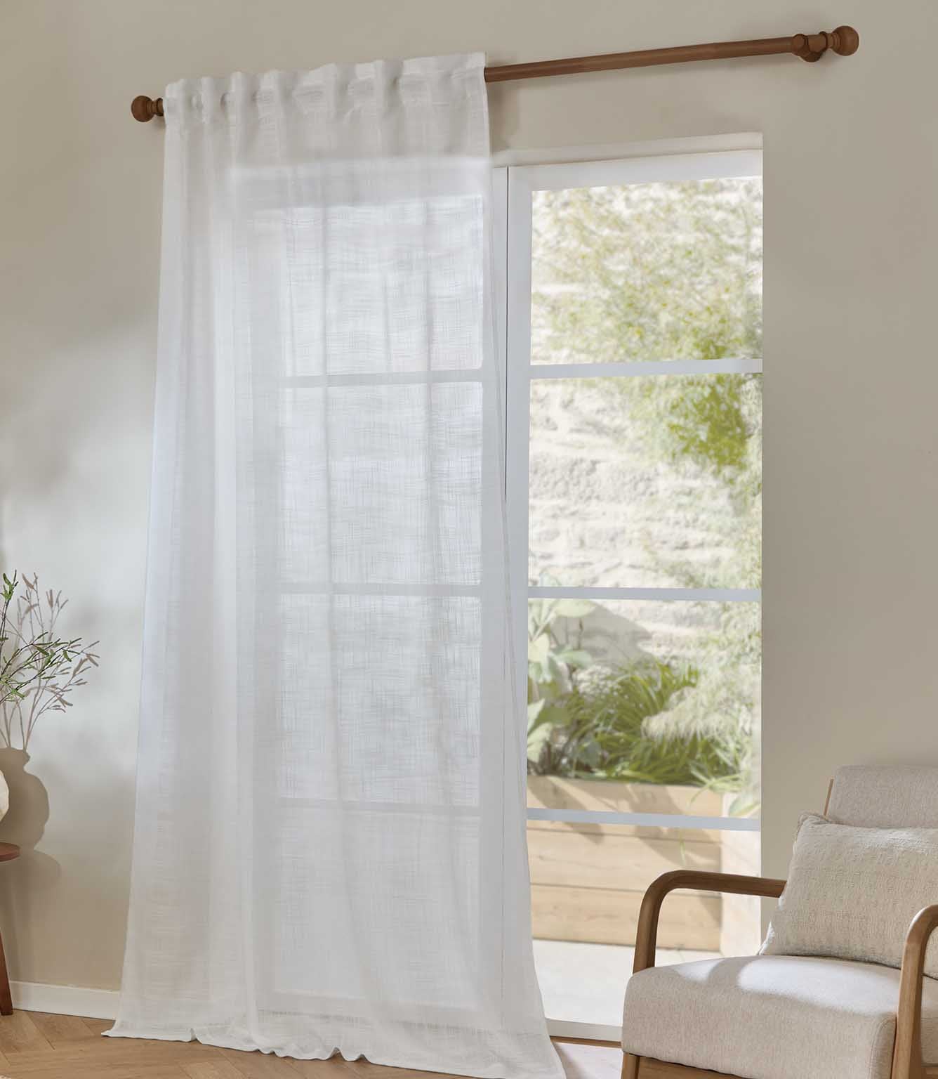 Cirrus Voile Snow Tab Top Sheer Curtain Panel