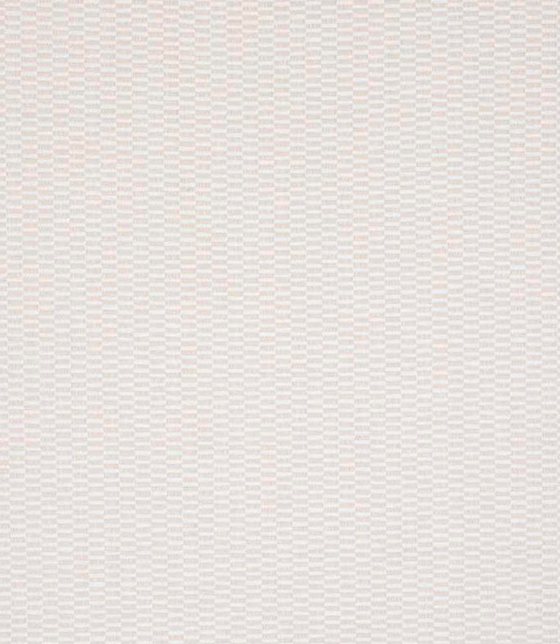 Close-up of Elmora woven plain fabric with a fine small-scale check pattern in soft neutral beige and ivory tones, showing a subtle textured weave.