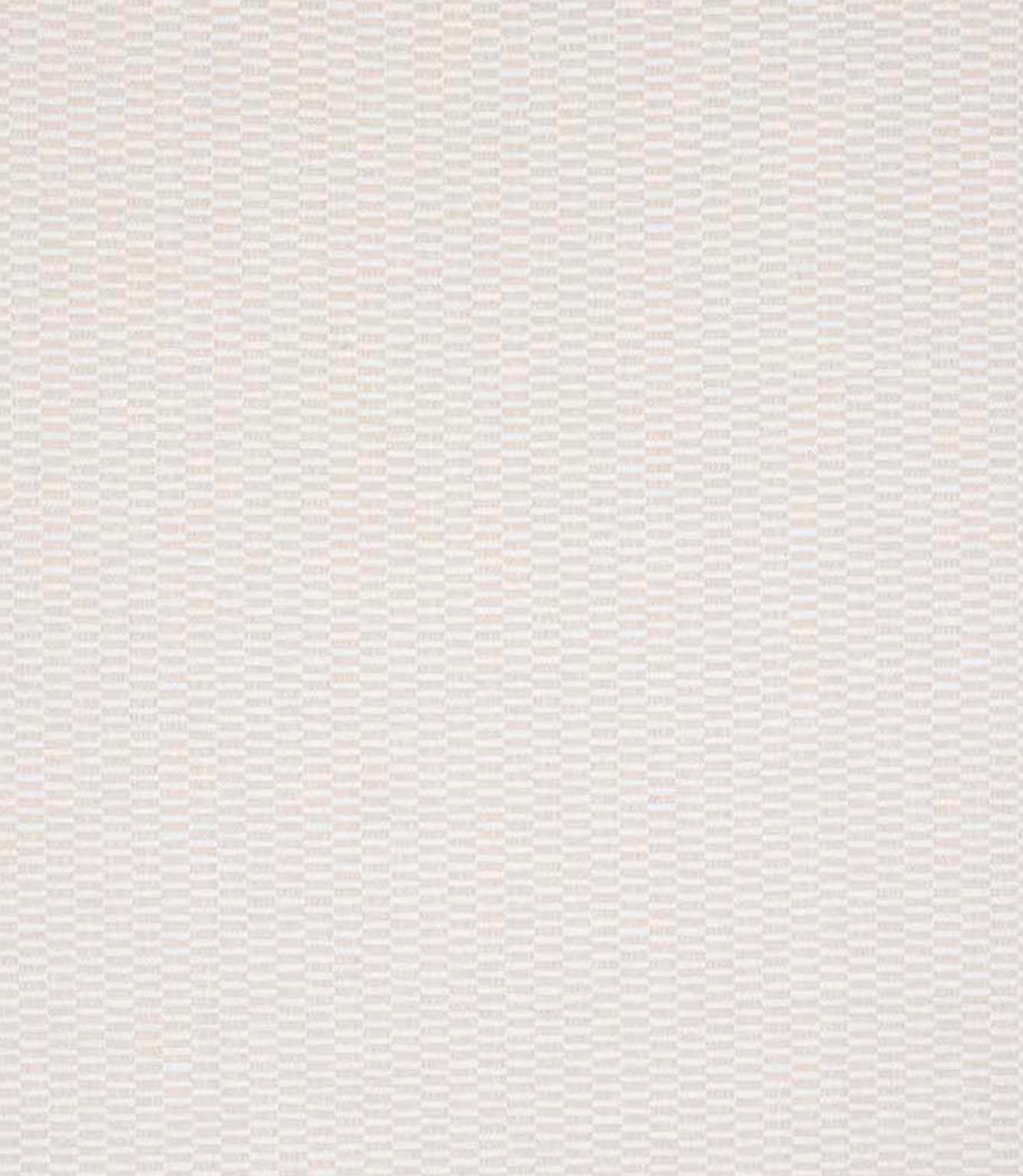 Close-up of Elmora woven plain fabric with a fine small-scale check pattern in soft neutral beige and ivory tones, showing a subtle textured weave.