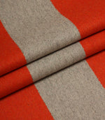 Como Wool Fabric / Grey / Orange | Just Fabrics