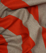 Como Wool Fabric / Grey / Orange | Just Fabrics