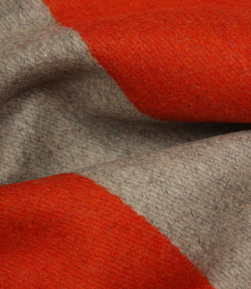 Como Wool Fabric / Grey / Orange | Just Fabrics