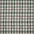 Cotswold Heart Tartan Fabric / Ivory / Green