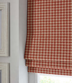 Cotswold Linen Check Fabric / Terracotta