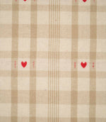 Cotswold Heart Check Fabric / Beige / Red