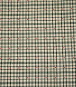 Cotswold Heart Check Fabric / Green / Red