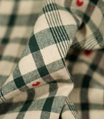 Cotswold Heart Check Fabric / Green / Red