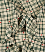 Cotswold Heart Check Fabric / Green / Red