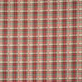 Cotswold Heart Tartan Fabric / Ivory / Red