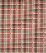 Cotswold Heart Tartan Fabric / Ivory / Red