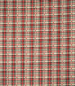 Cotswold Heart Tartan Fabric / Ivory / Red