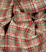 Cotswold Heart Tartan Fabric / Ivory / Red
