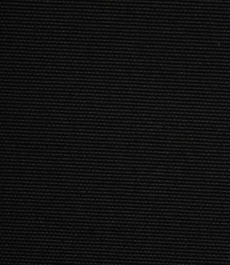 Black plain weave fabric with a fine, tightly woven texture shown in close-up detail.