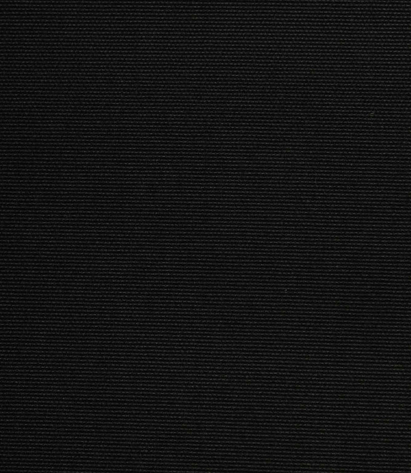 Deep black upholstery fabric with a subtle texture and consistent, even finish.