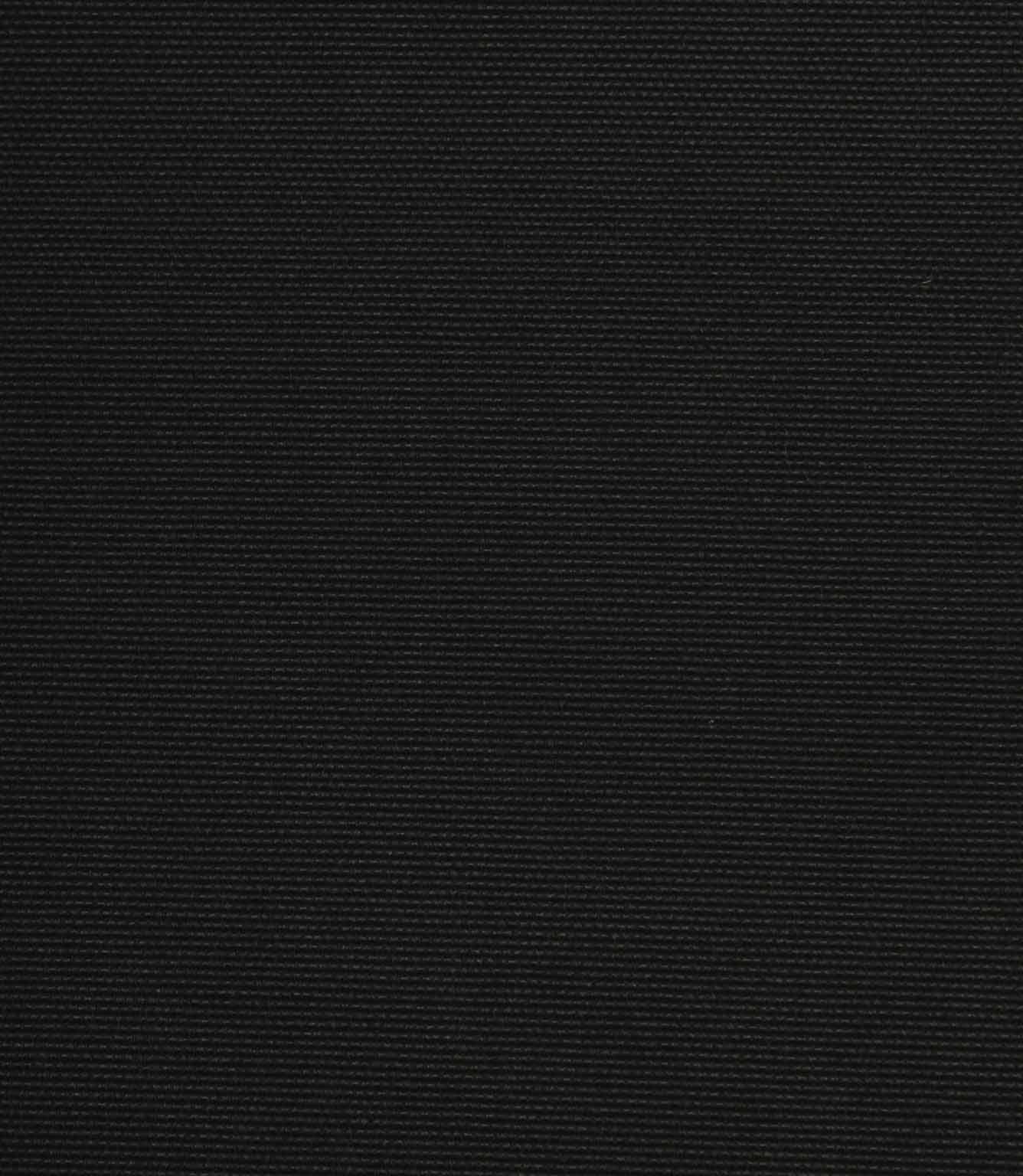 Deep black upholstery fabric with a subtle texture and consistent, even finish.