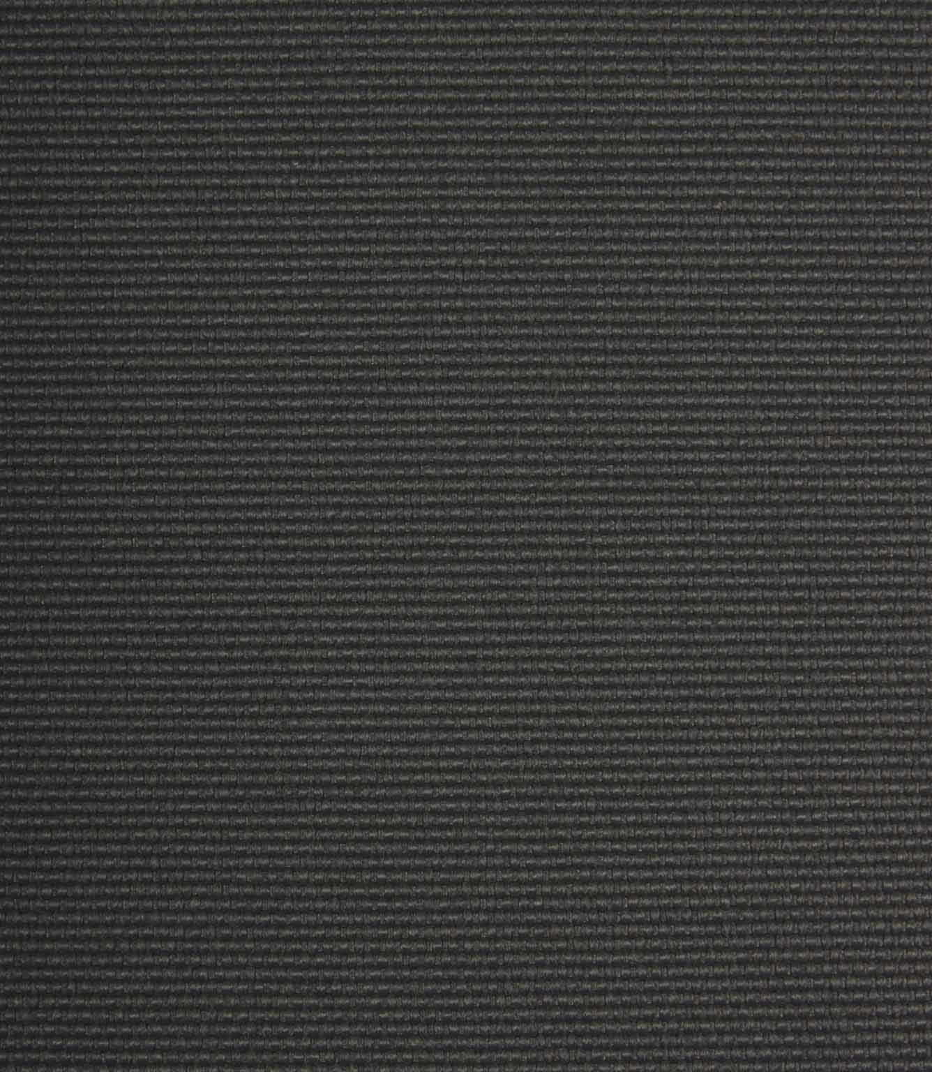 Dark charcoal grey fabric shown in close-up with a fine, tightly ribbed woven texture.