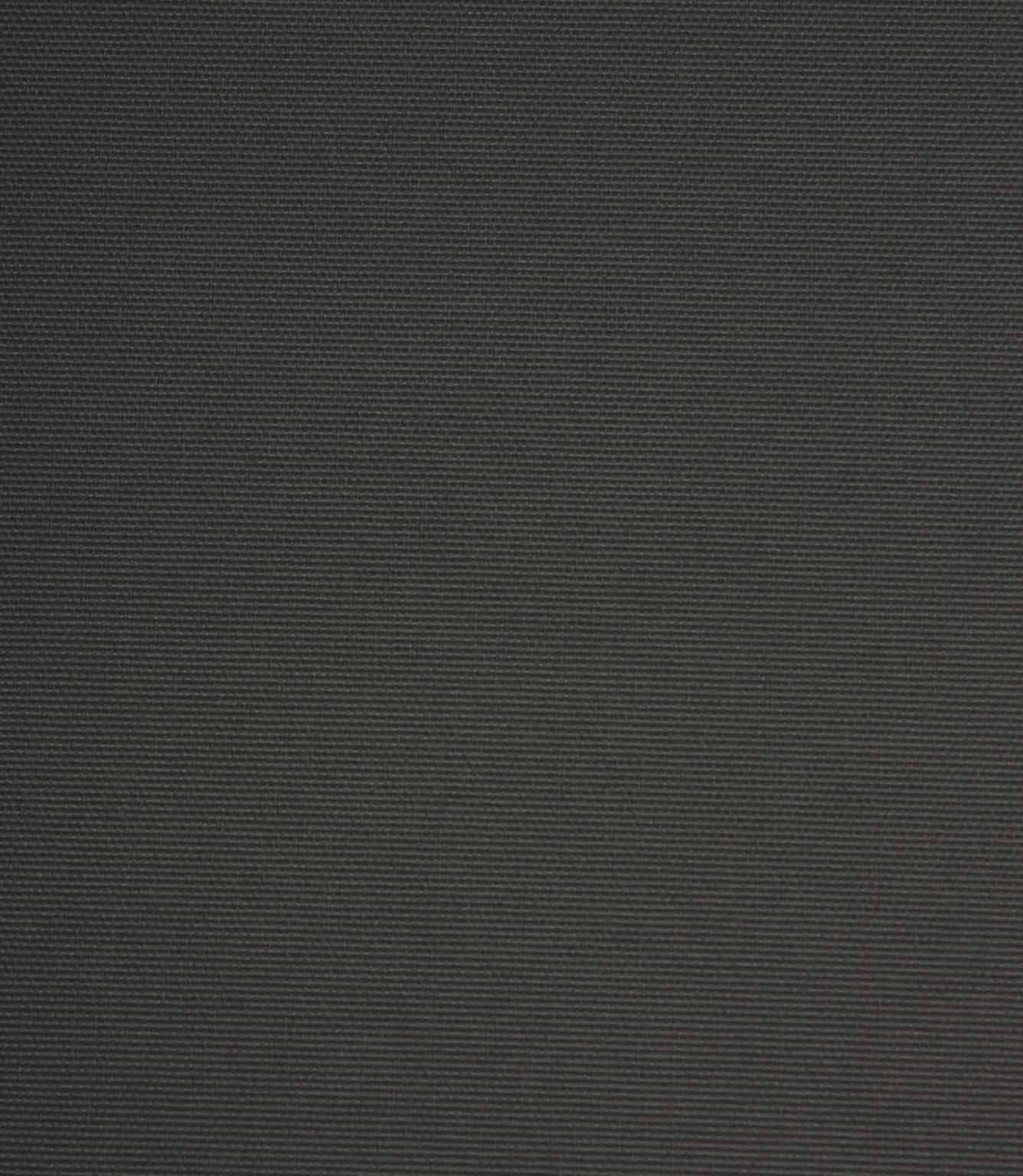 Deep grey plain weave fabric with a subtle horizontal grain and even, structured finish.
