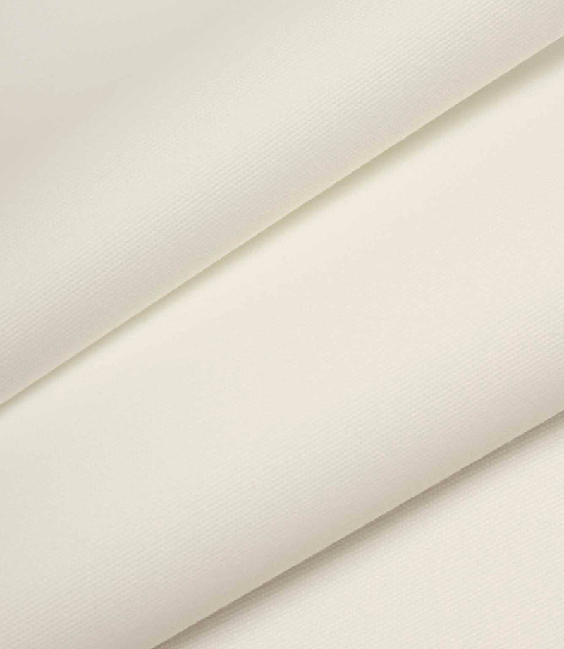 Cream woven fabric folded to show structure, thickness, and clean, uniform finish.
