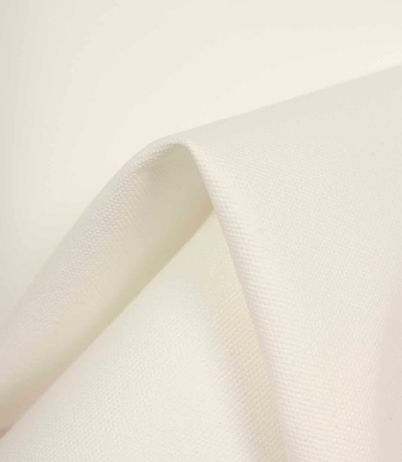 Ivory fabric gently draped to highlight its soft handle, smooth surface, and natural light reflection.