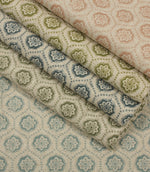 Cotswold Clover Fabric / Steel Blue