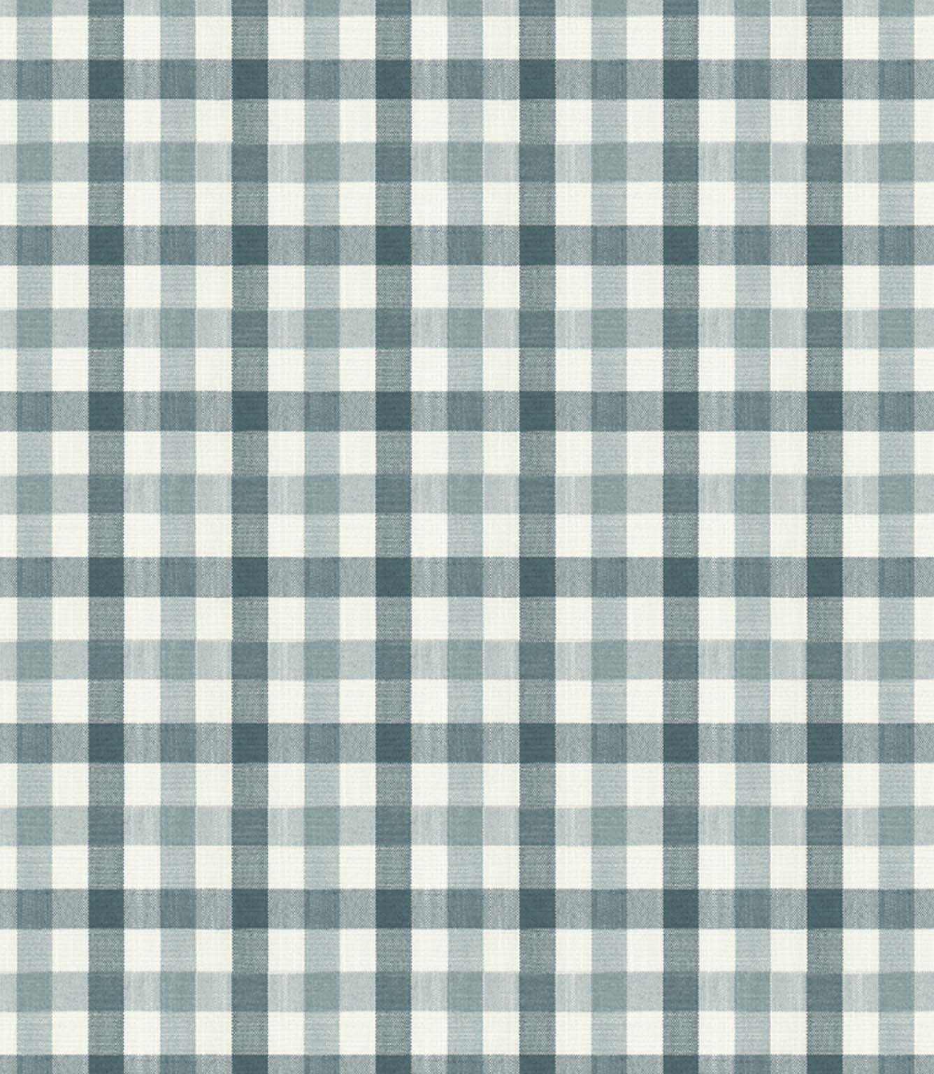 Country Gingham Fabric / Adriatic