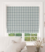 Country Gingham Fabric / Adriatic