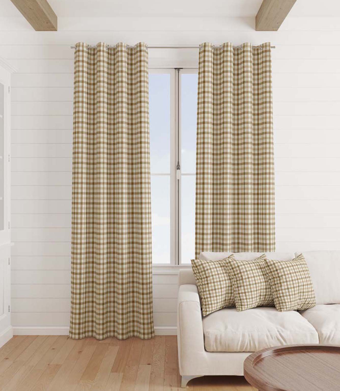 Country Gingham Fabric / Sunflower