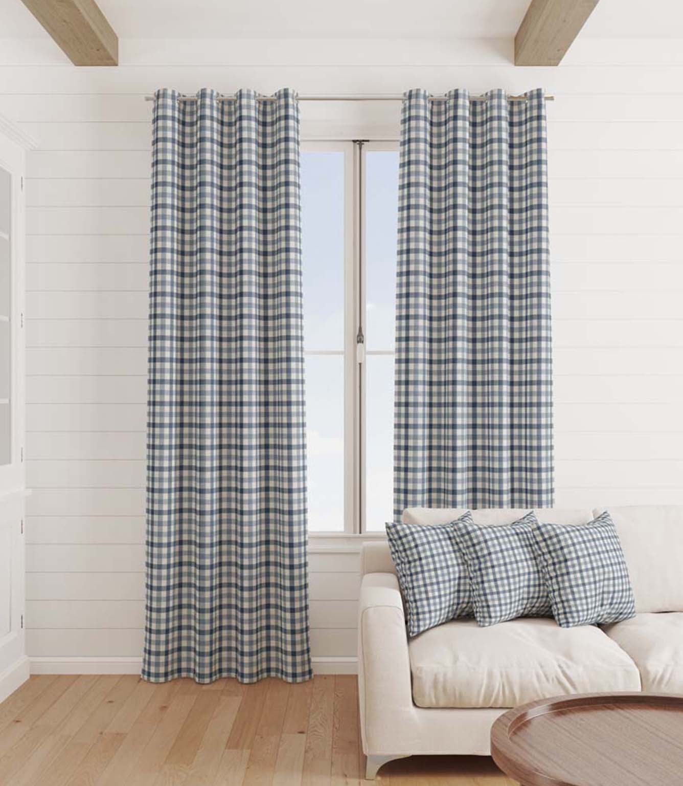 Country Gingham Fabric / Twilight