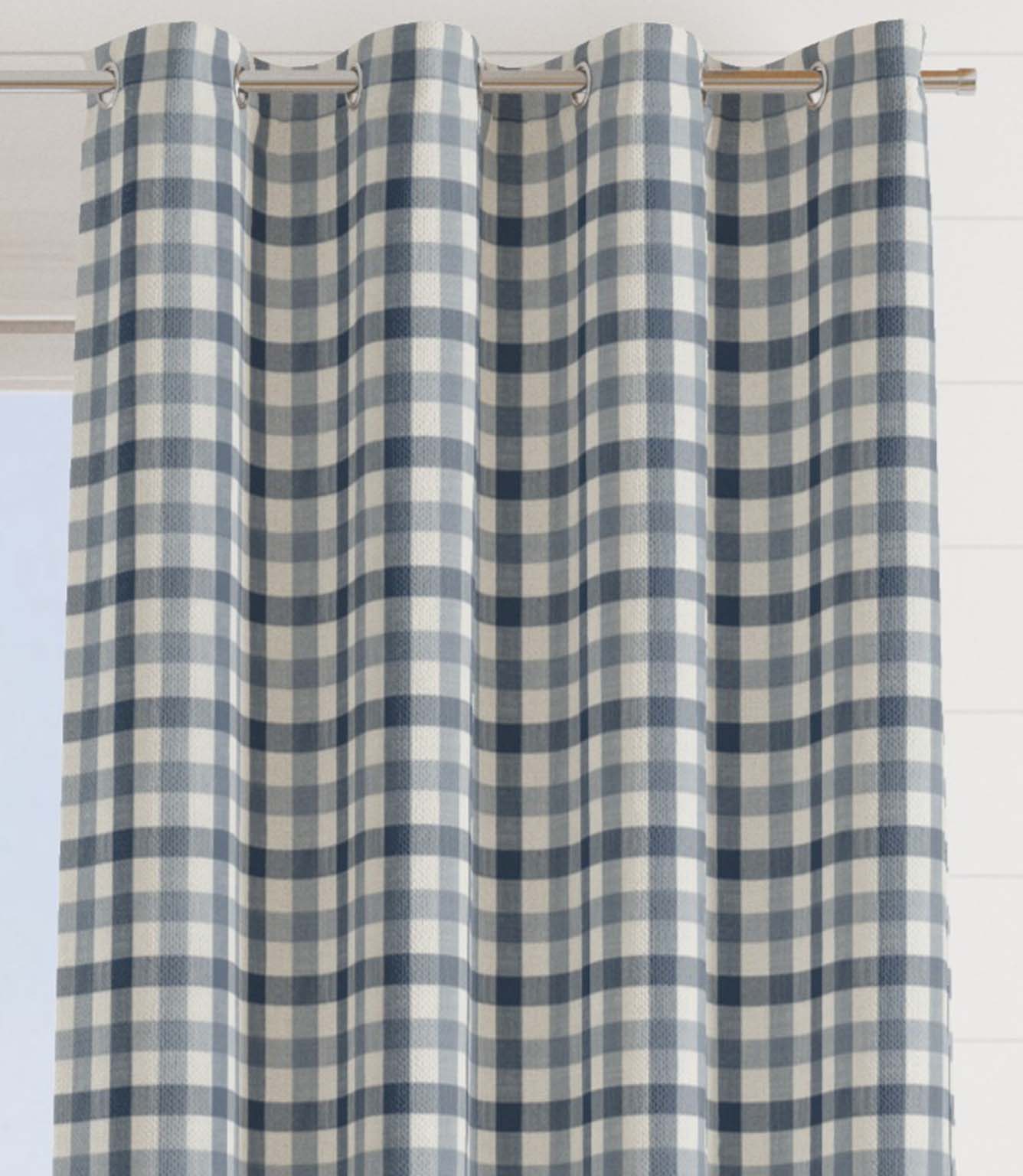 Country Gingham Fabric / Twilight