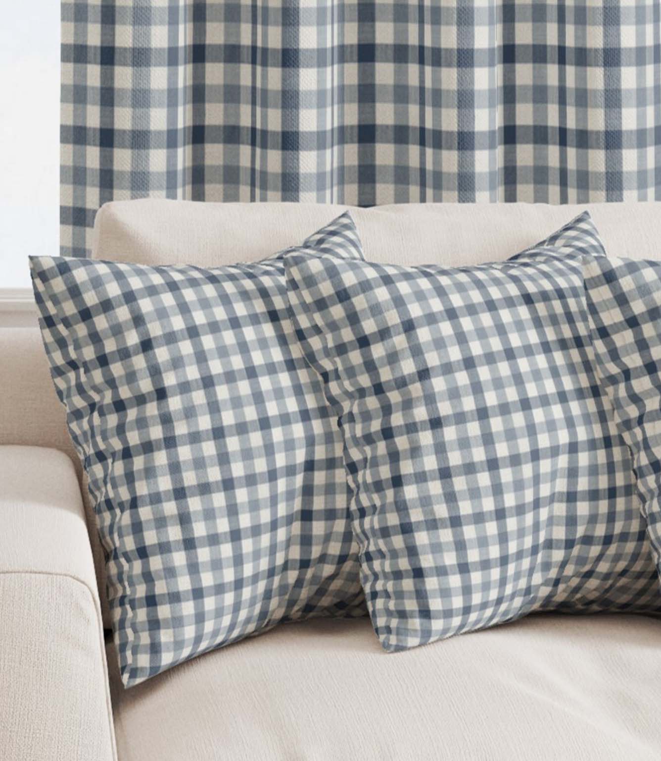 Country Gingham Fabric / Twilight