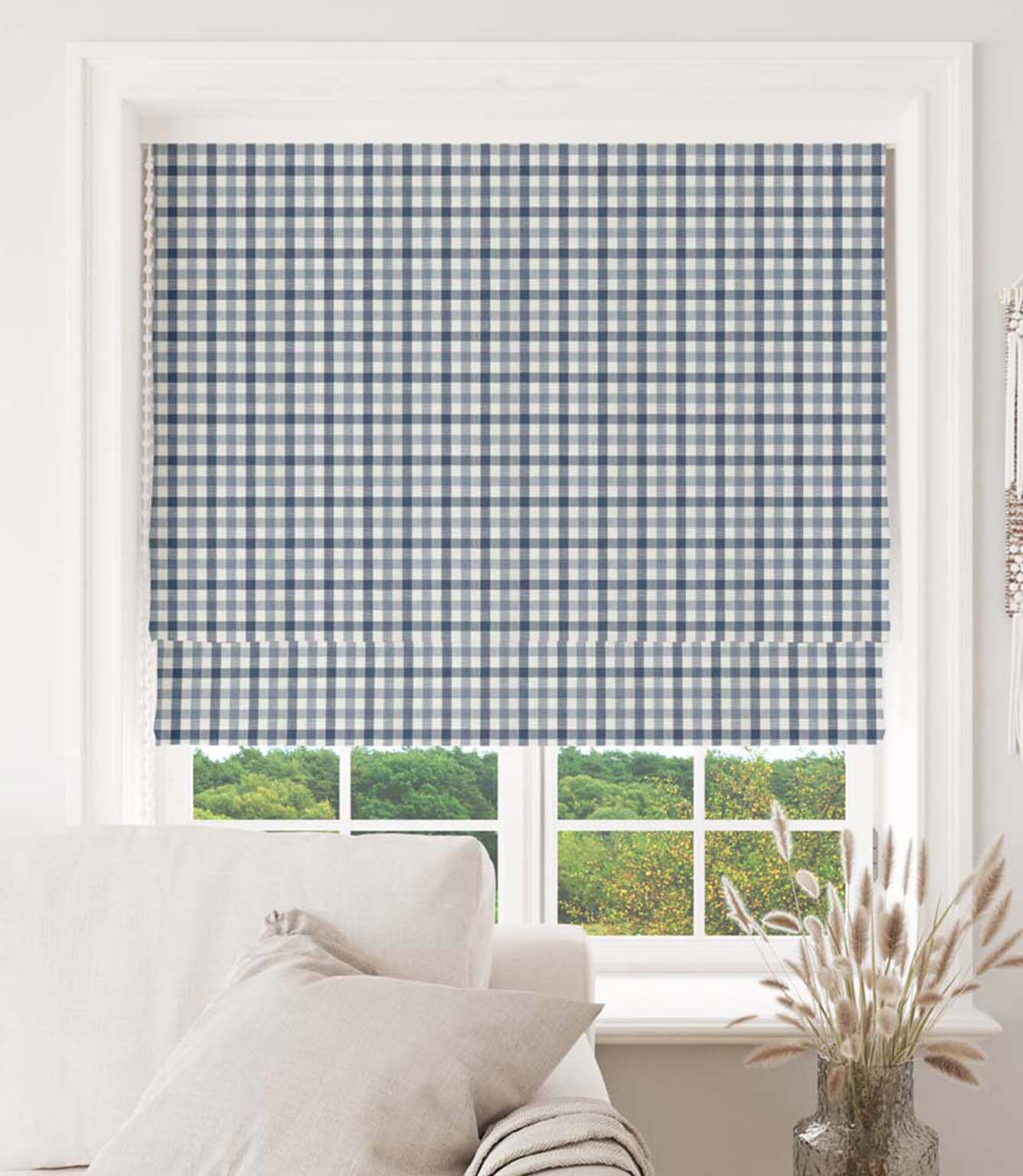 Country Gingham Fabric / Twilight